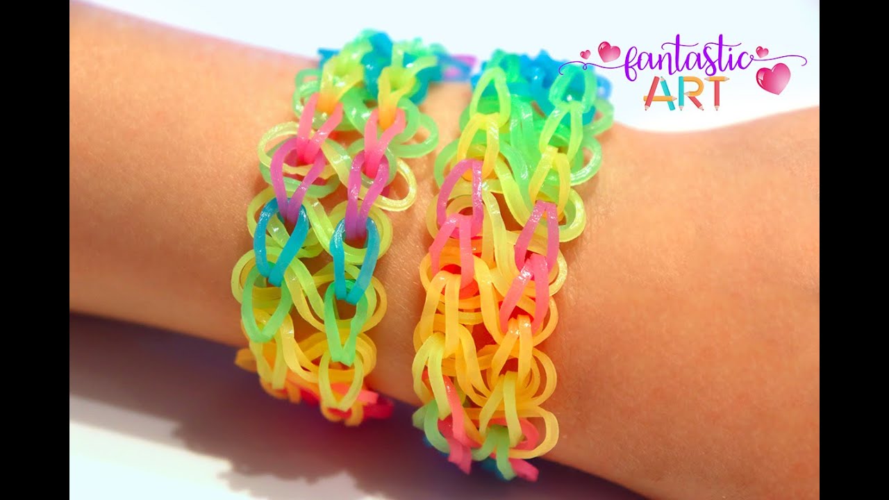 Como Fazer Pulseiras de Elástico Tie Dye Modelo Infinito!!!