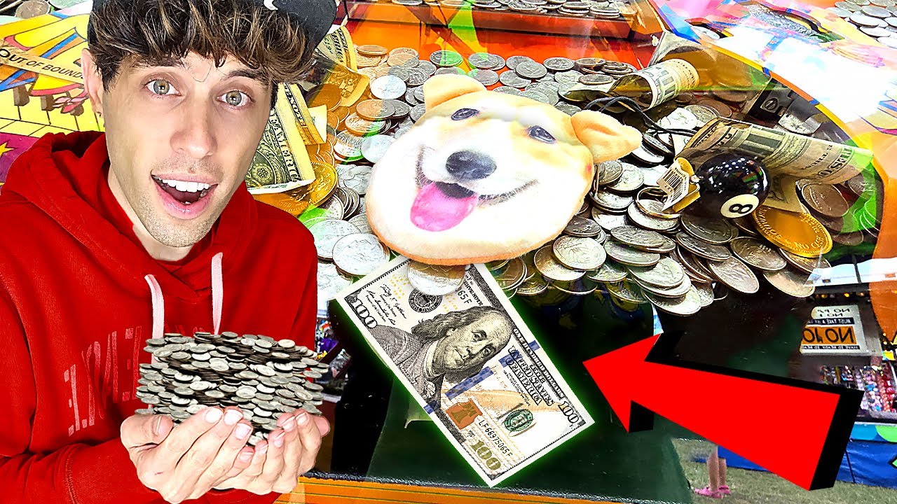 Playing High Limit Coin Pushers with $100 On The Edge!