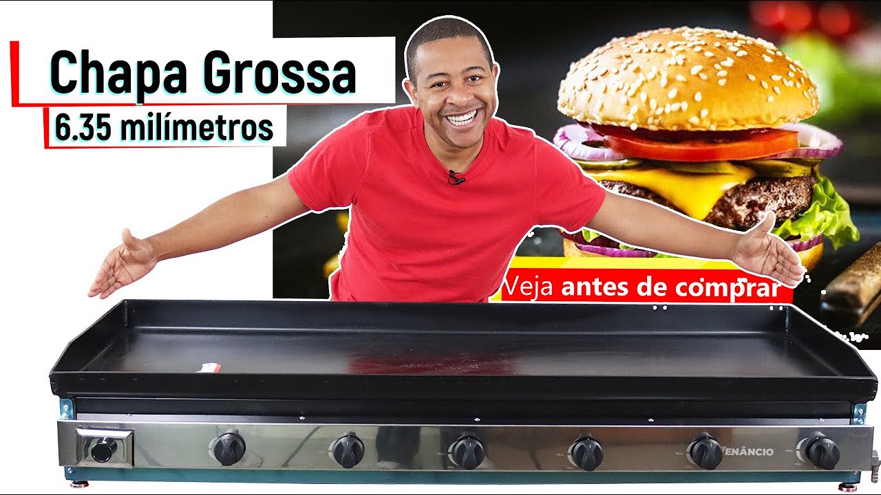 Chapa de Lanche a Gás Profissional | Deguste Venâncio