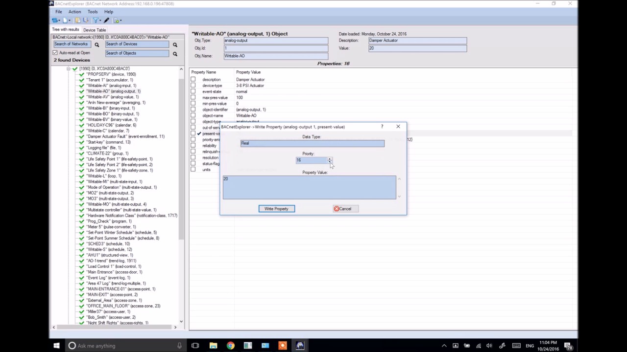 Cimetrics BACnet Explorer