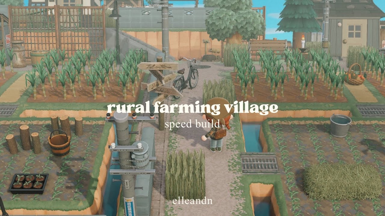 rural farming village🌳animal crossing new horizons speed build