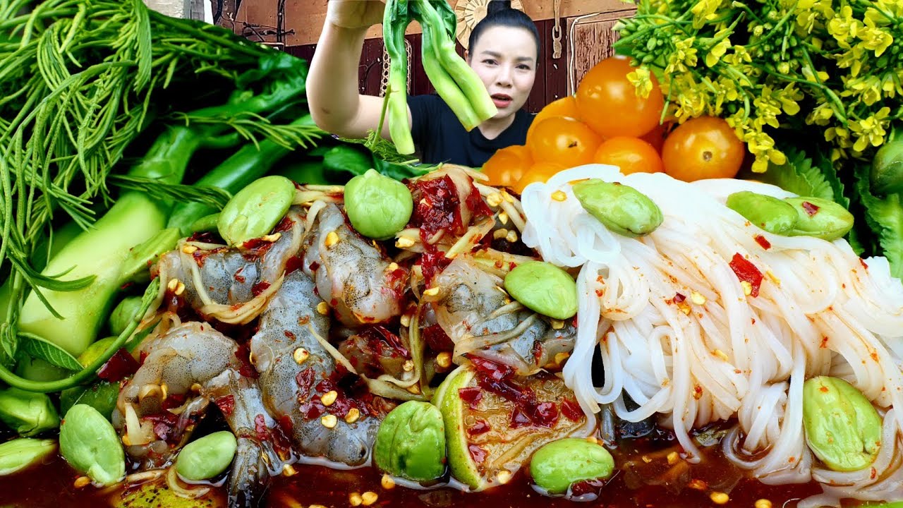 ตำกุ้งสดสะตอกรอบเผ็ดๆนัวน้ำปลาร้าเเกล้มคะน้าชะอมผักสดนัวร์ถึงใจ|ส้มซ่าพาเเซ่บ 18 ธันวาคม2025