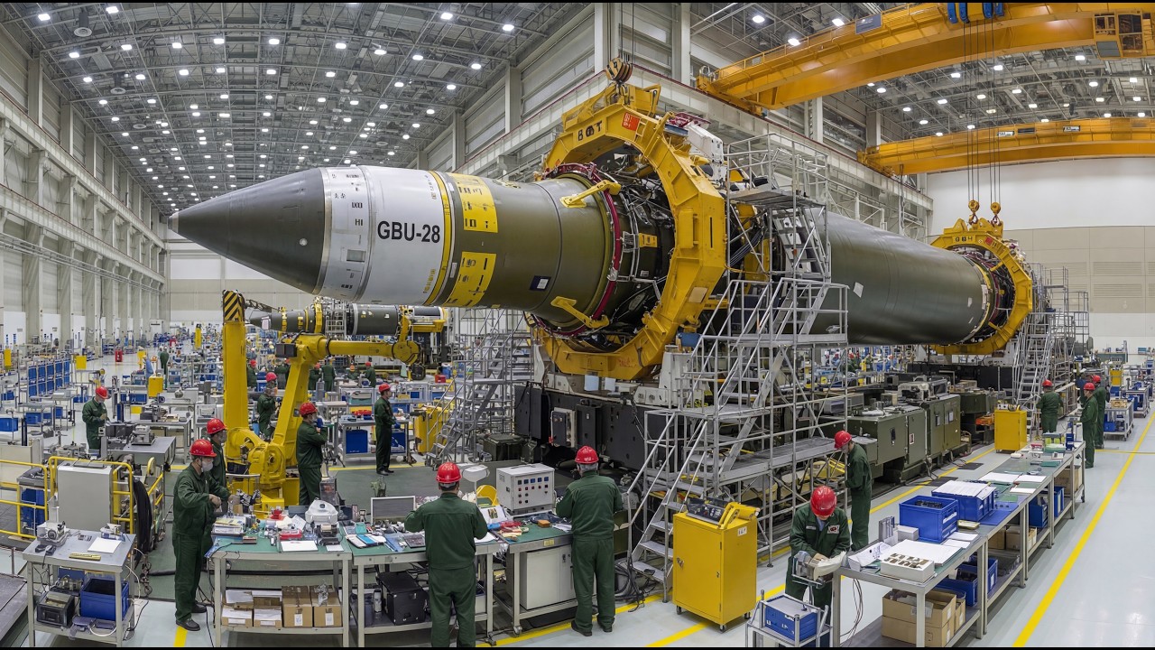 INSIDE US Military Factory: How GBU-28 Bunker Buster Bombs Are Manufactured (Full Process)