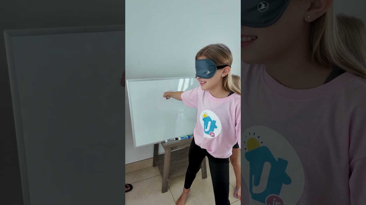 draw a circle blindfolded! #kidsgames