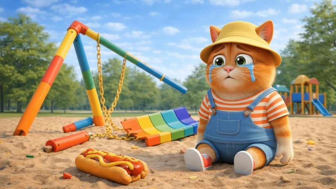 Funny Cat BATTLE! 💥 Nacho vs. Pepper: Fight for the Rainbow Swing 🌈