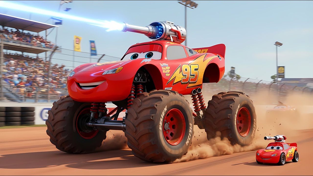 Monster Truck McQueen vs Raptor Racer! — Who Rules the Track?🔥👑 | Red Monster