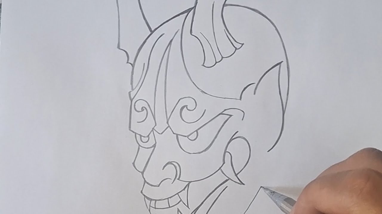 สอนวาดรูปคาบูกิแบบง่ายๆ How To Draw Kabuki ลายไทยลายสัก สักลาย Tattoo สอนวาดการ์ตูนแบบง่ายๆ