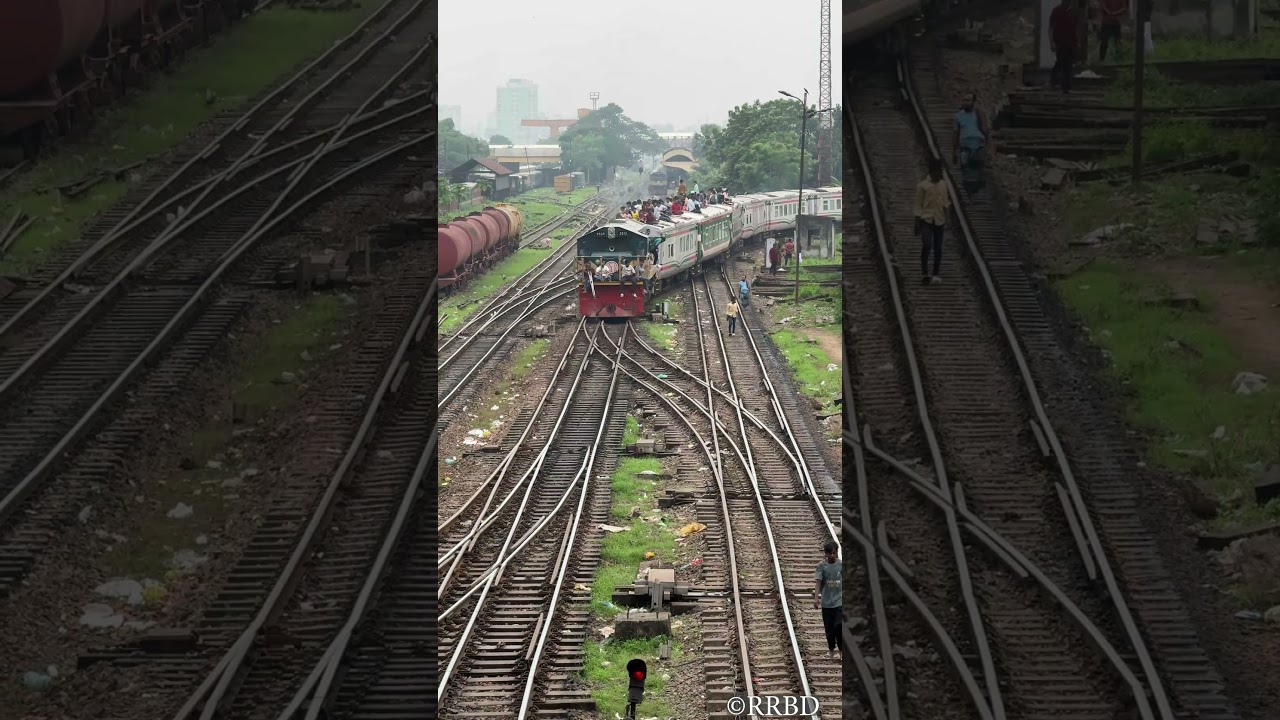 The Departure ||RRBD #train #departure #from #dhaka #railway #station #rooftop #travel #bangladesh