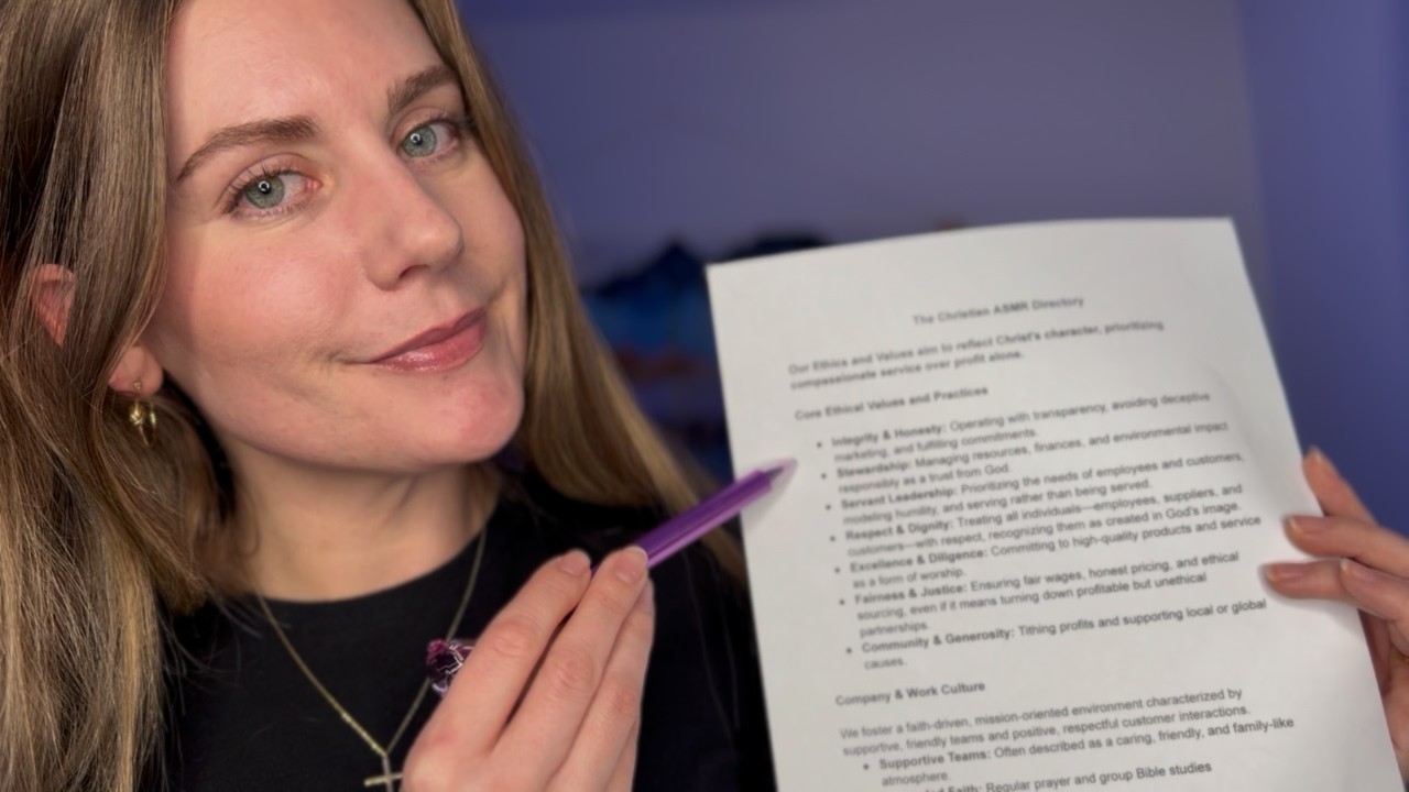 ASMR Interview to become a Christian ASMR Specialist (role-play)