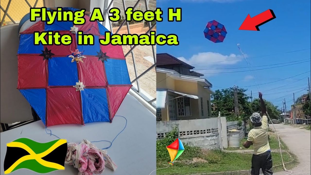 Flying a 3 Feet H Kite In Jamaica|Jamaican Kite| #kiteflying #easter