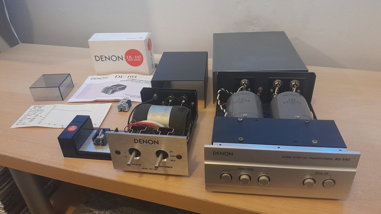 DENON AU 320/340 Step Up Transformers. DENON DL-103 Metal Body Phono Cartridge.