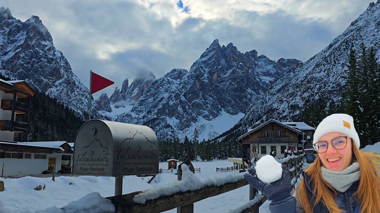 Dolomitas: Val Fiscalina no Inverno ❄️ É Possível  Fazer a Trilha ao Refúgio  Fondovalle?