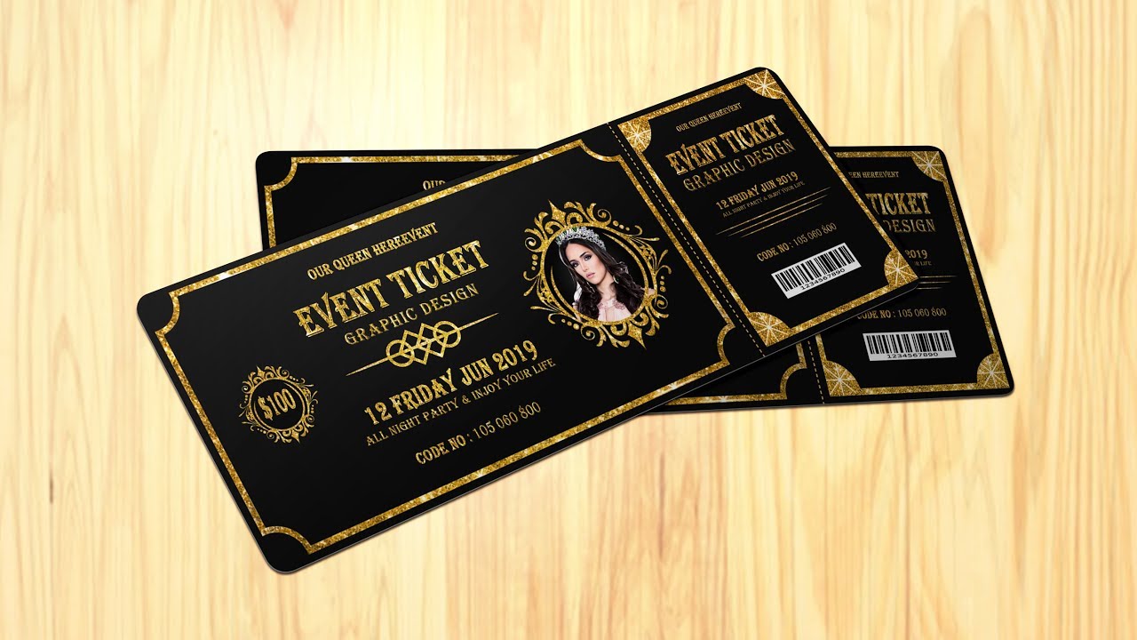 How to Design Event Ticket in Photoshop Tutorial