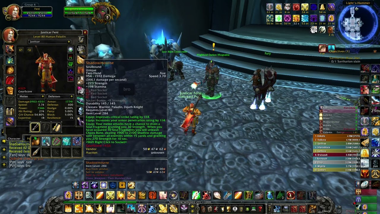 Returning SHADOWMOURNE quest -WARMANE ICECROWN-