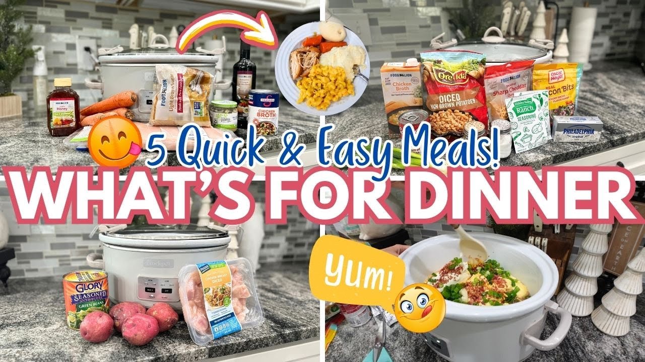 Easy Weeknight Dinners: 5 Quick Recipes & Time-Saving Slow Cooker Magic! 🍲 GREAT FOR PICKY EATERS!