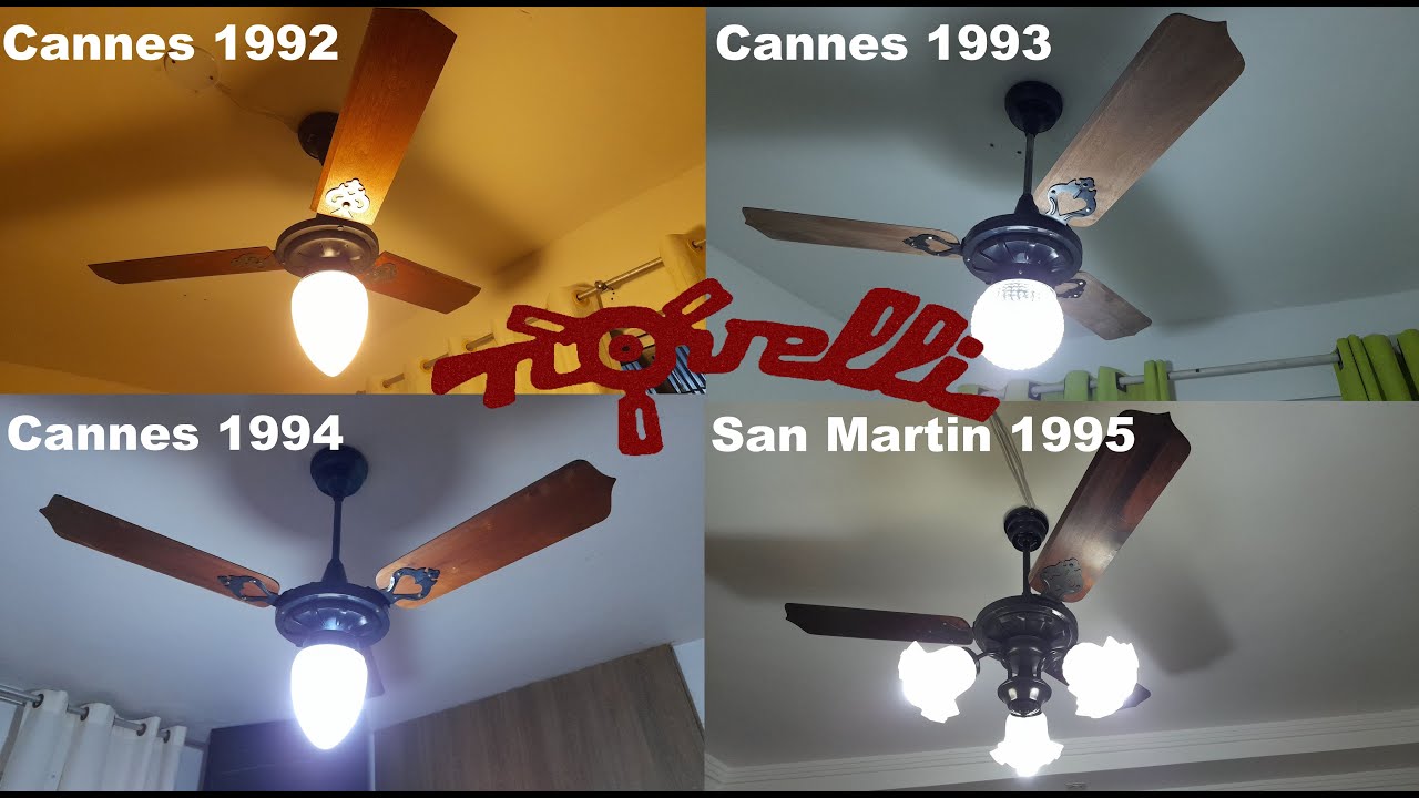[COMBO 4X] Ventiladores de teto NOVELLI Cannes 1992, Cannes 1993, Cannes 1994 e San Martin 1995
