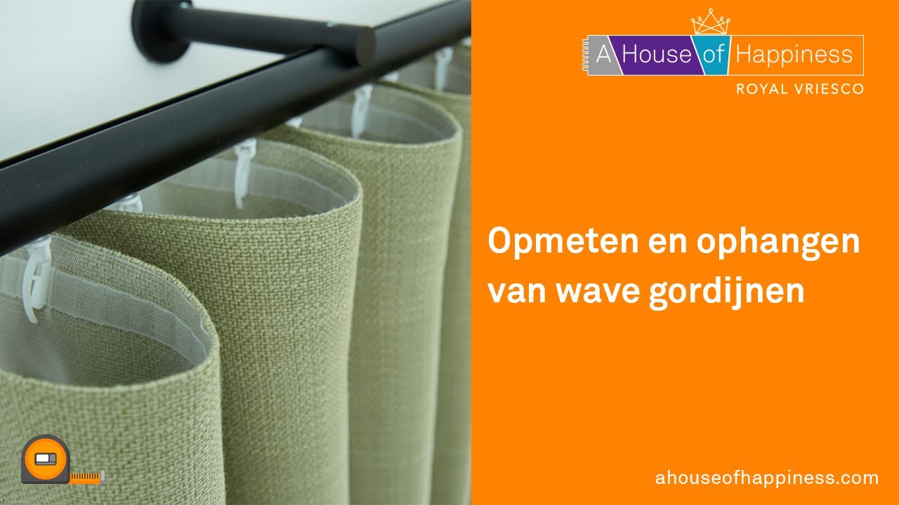 Opmeten en ophangen van wave gordijnen