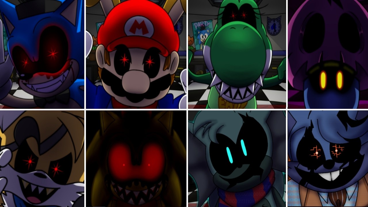 Five Nights at Sonic's - Remastered: The Opening Week - All Jumpscares & Game Over Screens! #5