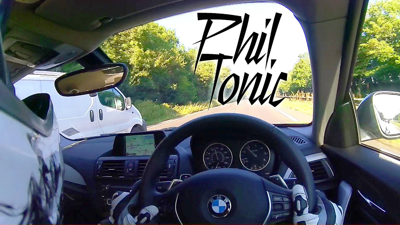 Driving a BMW 1 Series in Full Leathers