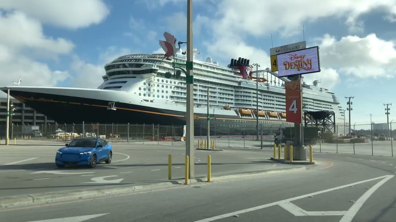 Port Everglades Fort Lauderdale Cruise Port Terminal 4 Disney Destiny Cruise Embarkation