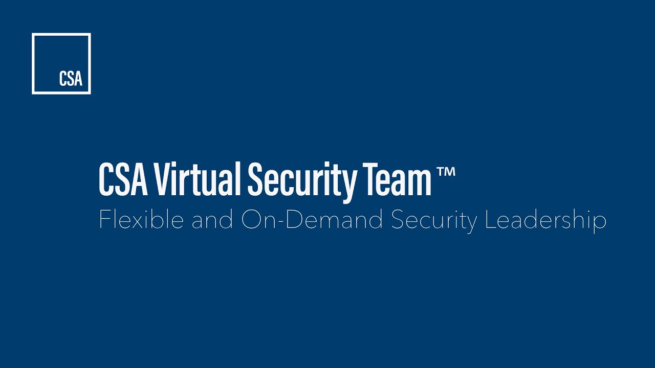 CSA Virtual Security Team™ Flexible and On-Demand Security