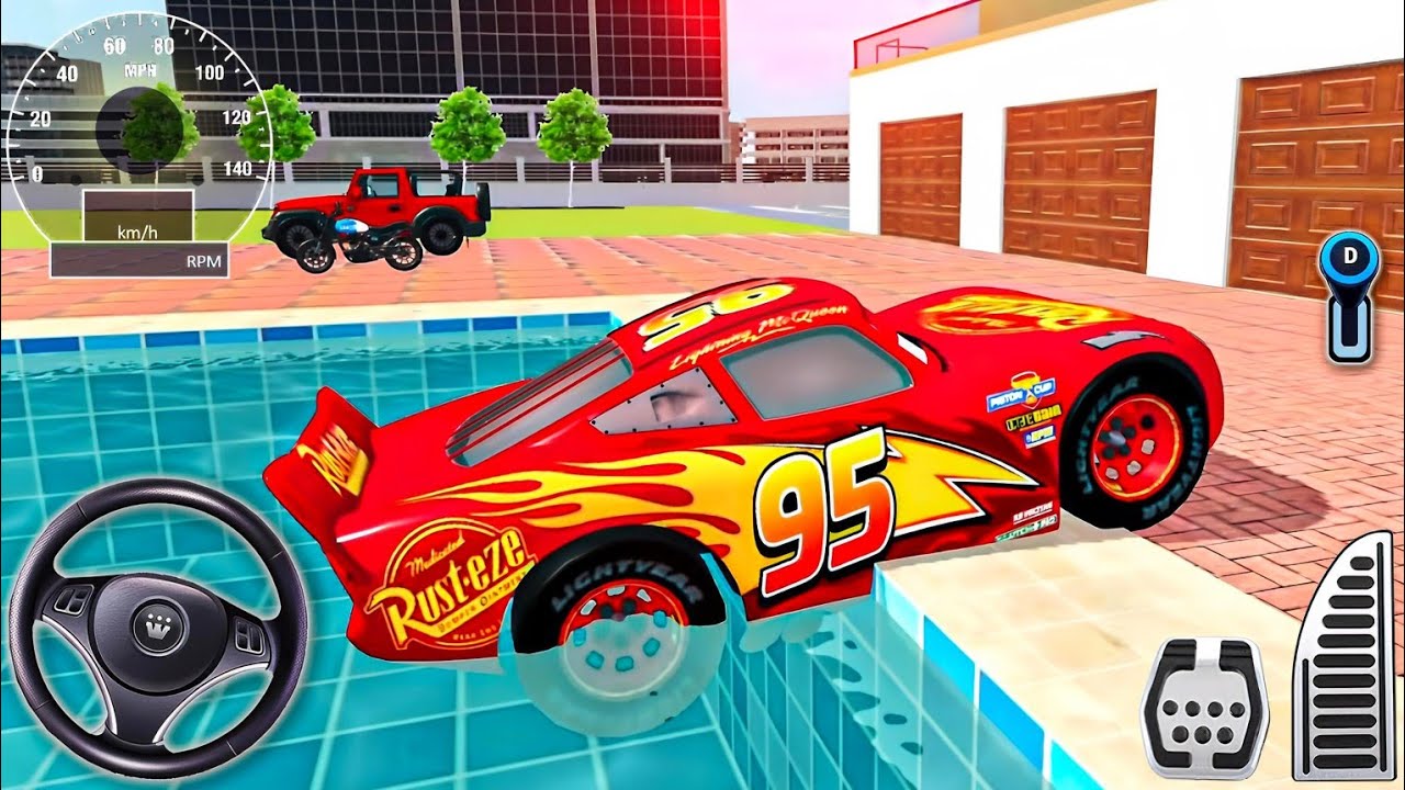 Car Bike Game: McQueen an Indian Tractor and drives a new Indian Police - Android GamePlay