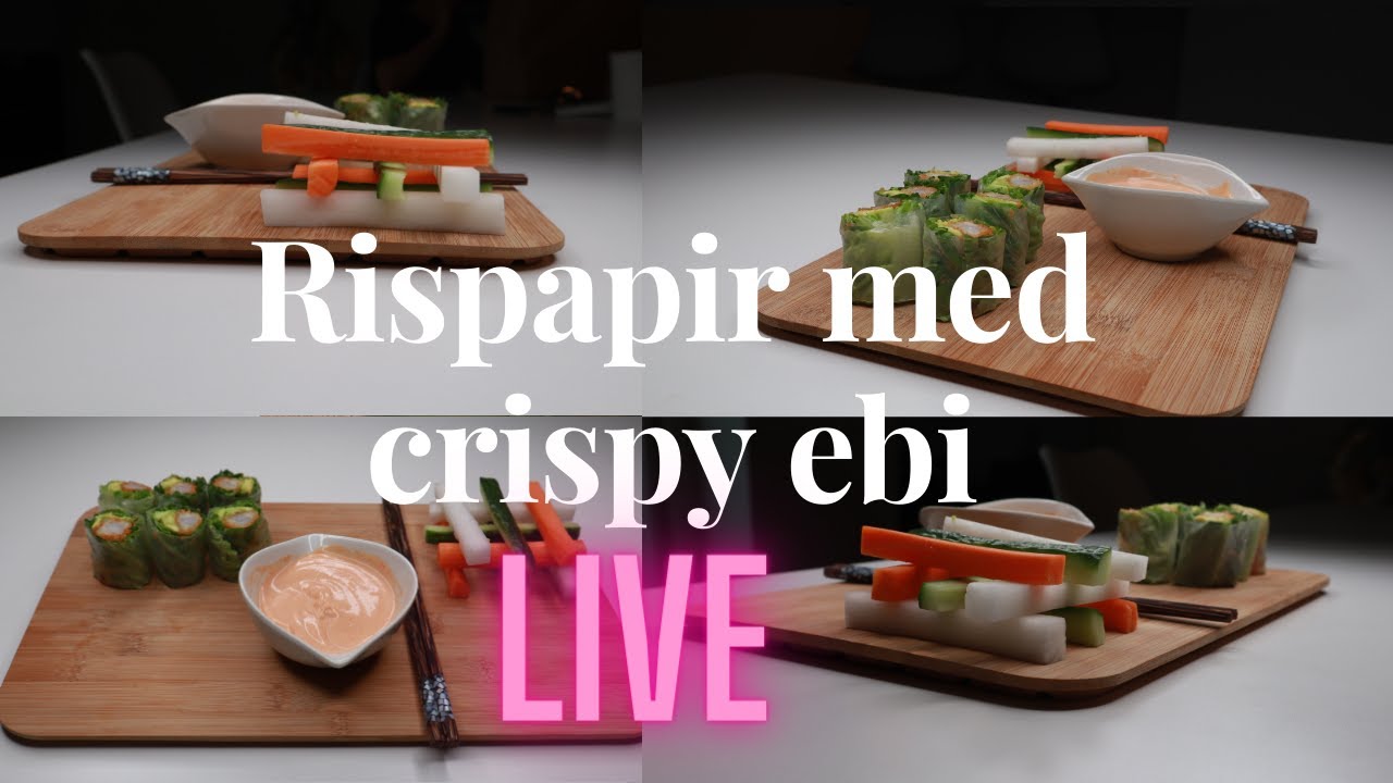 Rispapir med crispy ebi  - Bánh tráng cuốn tôm chiên