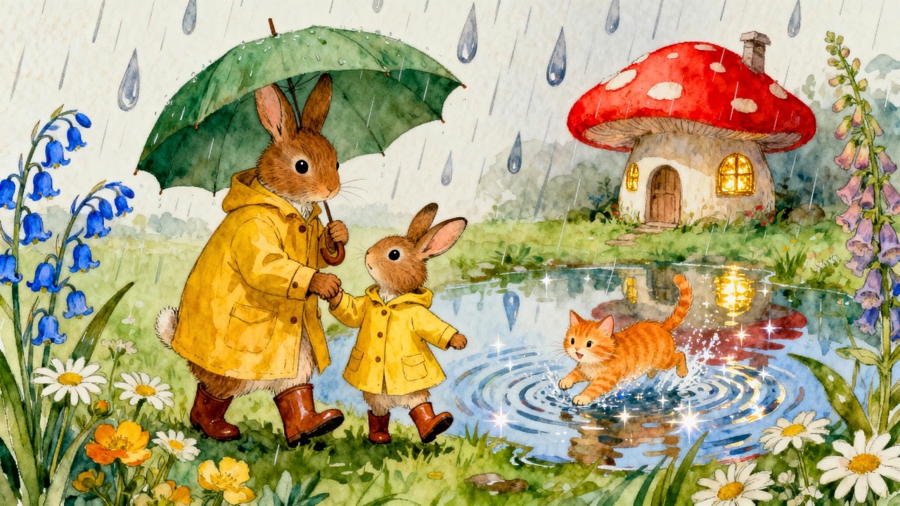 A Cozy Rainy Afternoon in the Summer Tea Village ☔🐰 | Gentle Celtic Folk Music & Fairytale Ambience