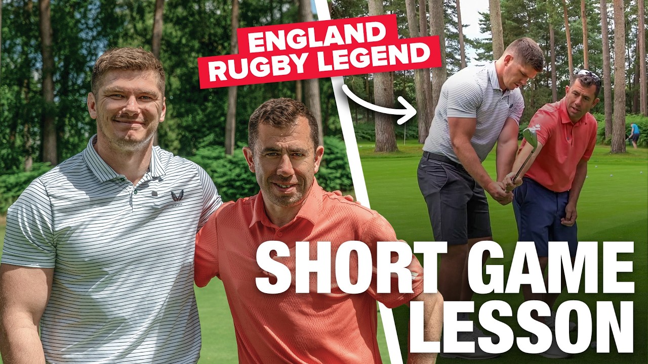 Dan gives a golf lesson to England rugby legend Owen Farrell!