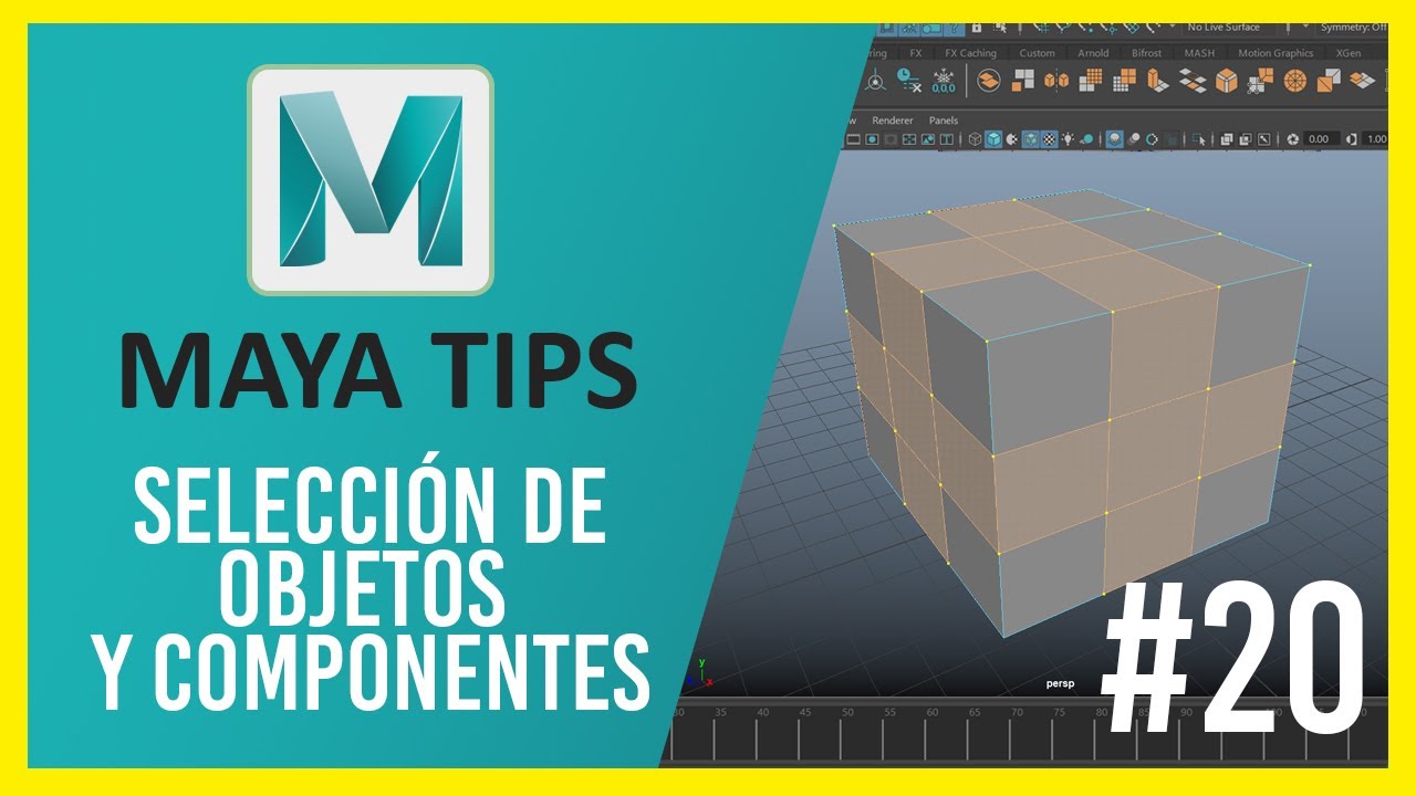 Tutorial Maya tips #20  Selección de objetos y componentes / Objects and components selection