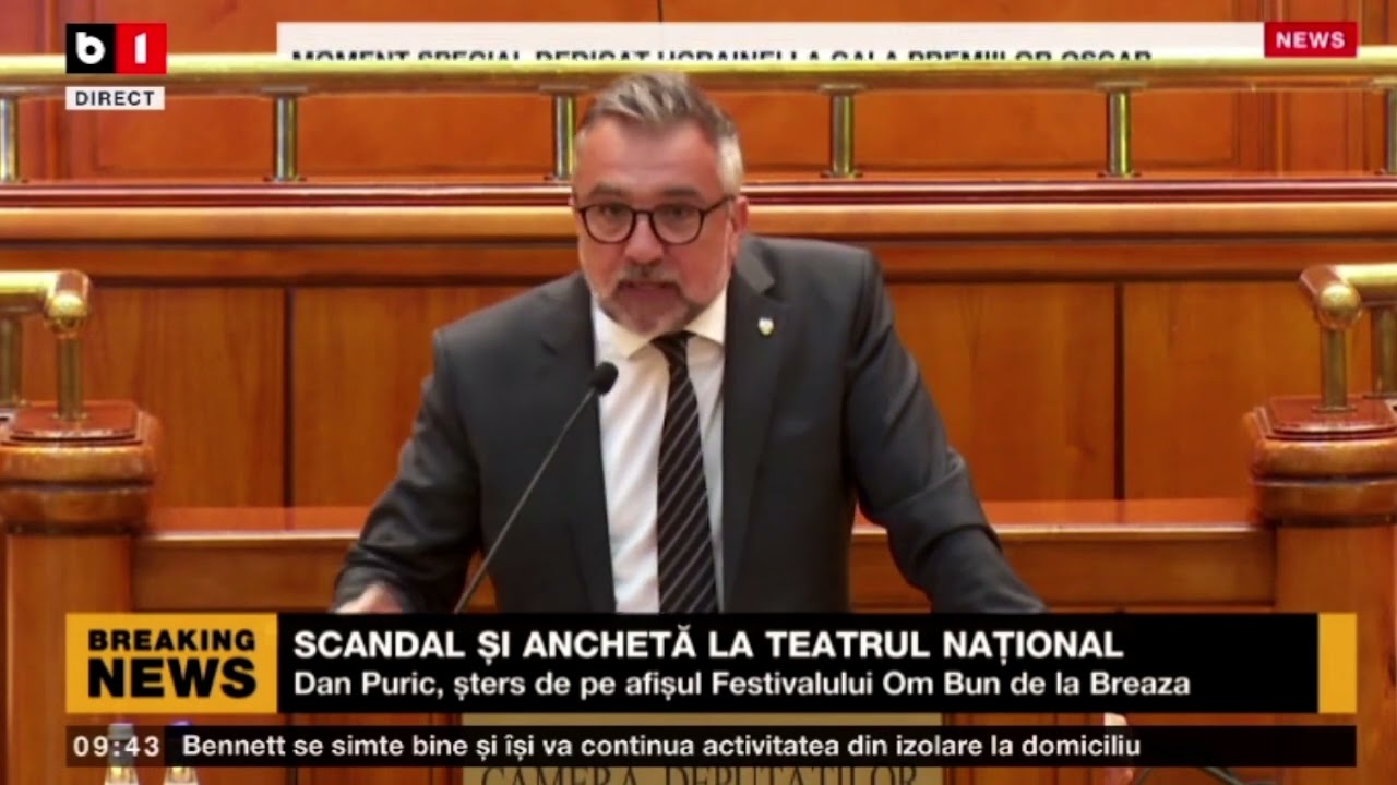 ANCHETĂ ȘI SCANDAL LA TEATRUL NAȚIONAL_Știri B1_28 mar 2022