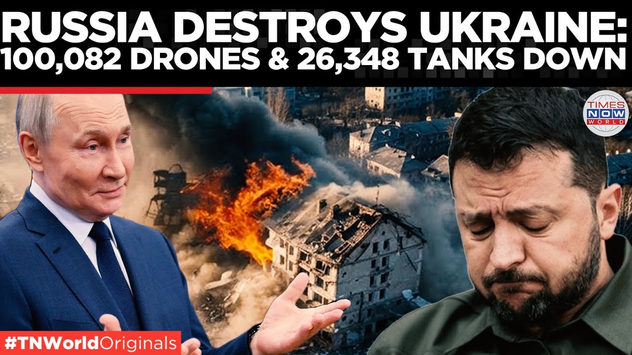 RUSSIA UKRAINE WAR: 145 Strikes,100,082 Drones Destroyed | Times Now World