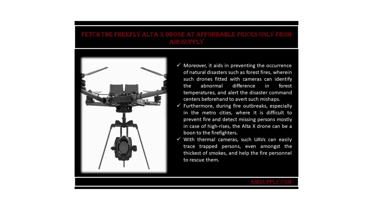 Air Supply presents Freefly Alta X, the ultramodern drone for precise survey