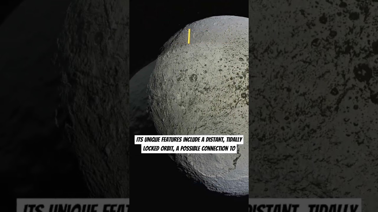 Iapetus Saturn's third largest moon. #shorts #space #moon #saturn