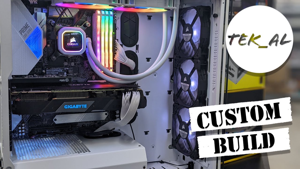 Corsair Crystal 570X White Custom Build with RTX 2080 (raw footage - time lapse)
