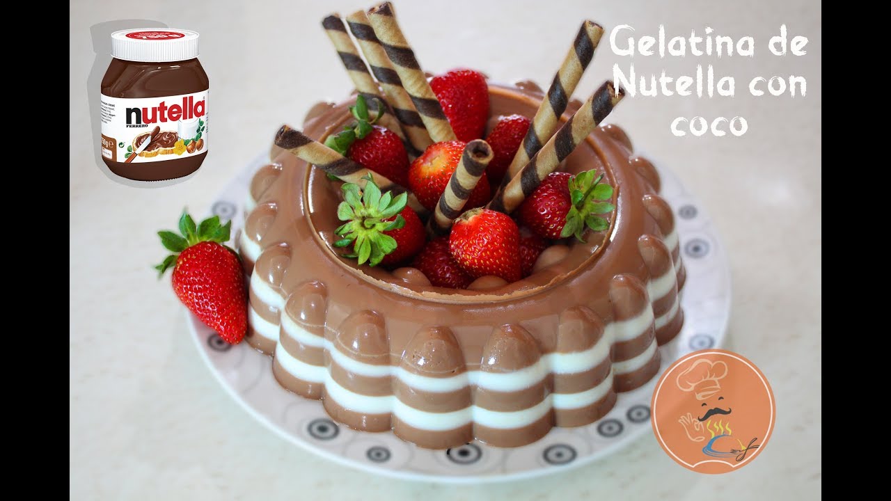 ¡Deliciosa! Gelatina de Nutella con Coco | Postres fáciles