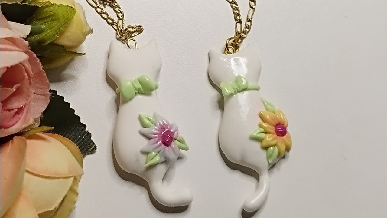 Cómo hacer gatitos en porcelana fría.#biscuit #diy #manualidadesútiles #porcelanafría #bijou 