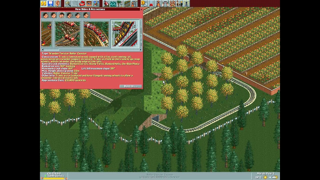 Rollercoaster Tycoon Corkscrew Follies #110 (Fruit Farm: It's not just the coasters being speedy...)