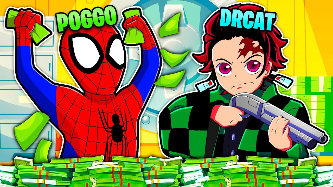 SPIDER-MAN RAPINA LA BANCA PIÙ GRANDE DI GTA 5 CON TANJIRO! IO E DRCAT DIVENTIAMO RICCHISSIMI!
