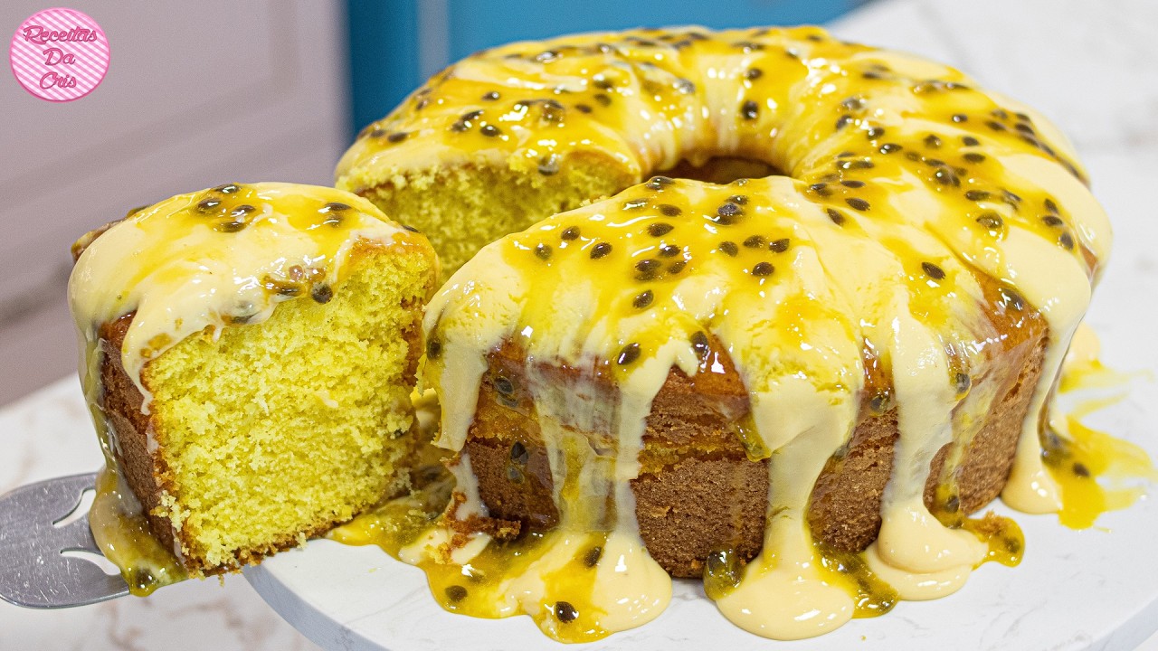 O MELHOR BOLO DE MARACUJÁ CREMOSO DA VIDA!! MASSA INCRÍVEL E COM COBERTURA SUPER FÁCIL DE FAZER !!