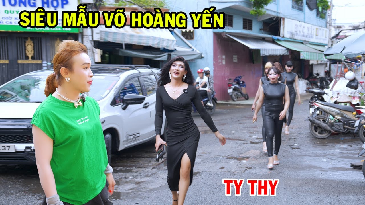 Siêu mẫu Võ Hoàng Yến ghé quán Ty Thy - Ty Thy Vlog Gỏi đu đủ