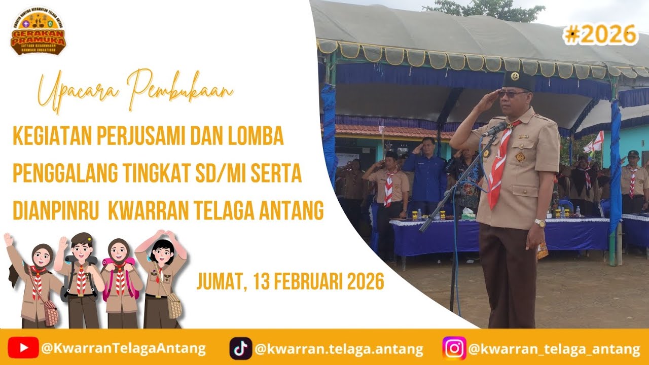 Upacara Pembukaan Kegiatan Perjusami, Lomba Penggalang Tingkat SD/MI serta Dianpinru #pramuka