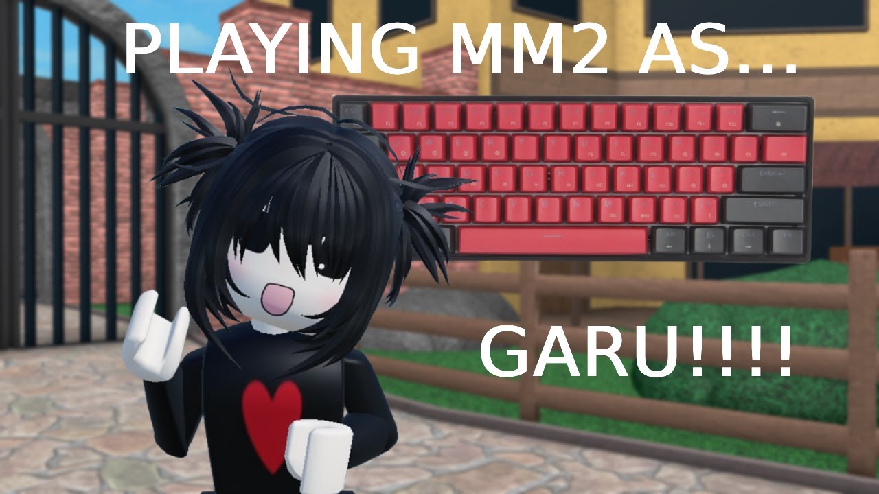 PLAYING MM2 AS GARU - FIRST VIDEO - KEYBOARD ASMR
