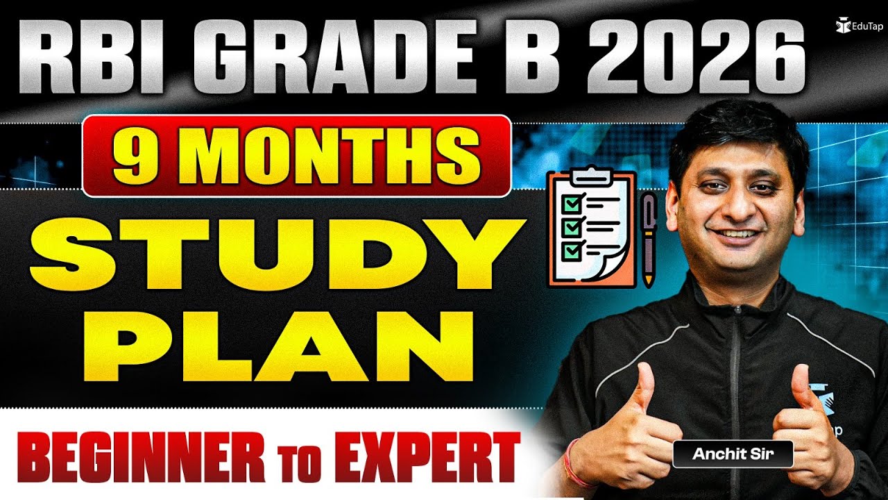 RBI Grade B 9 Months Study Plan 2026 | RBI Grade B Preparation | How to Prepare for RBI Phase 1 & 2