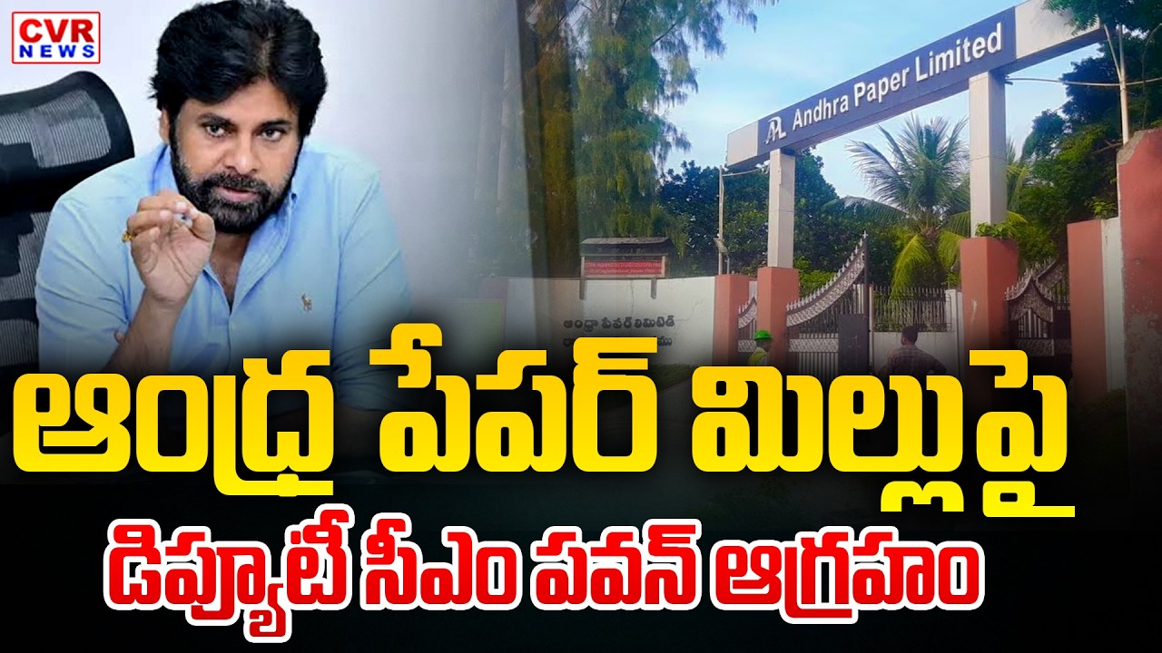 Deputy CM Pawan Kalyan Fires On Andhra Paper Mills | CVR News