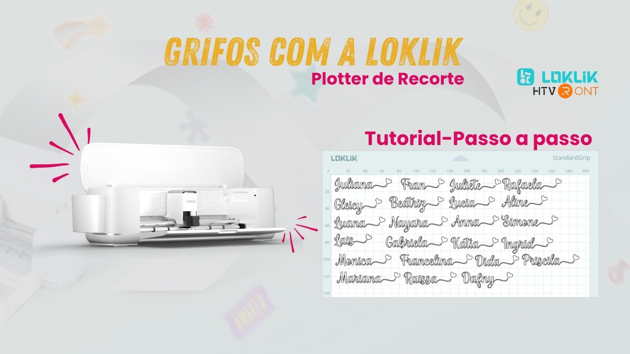 Glifos na Loklik - nova máquina de recorte - Tutorial passo a passo com recorte de filme de recorte