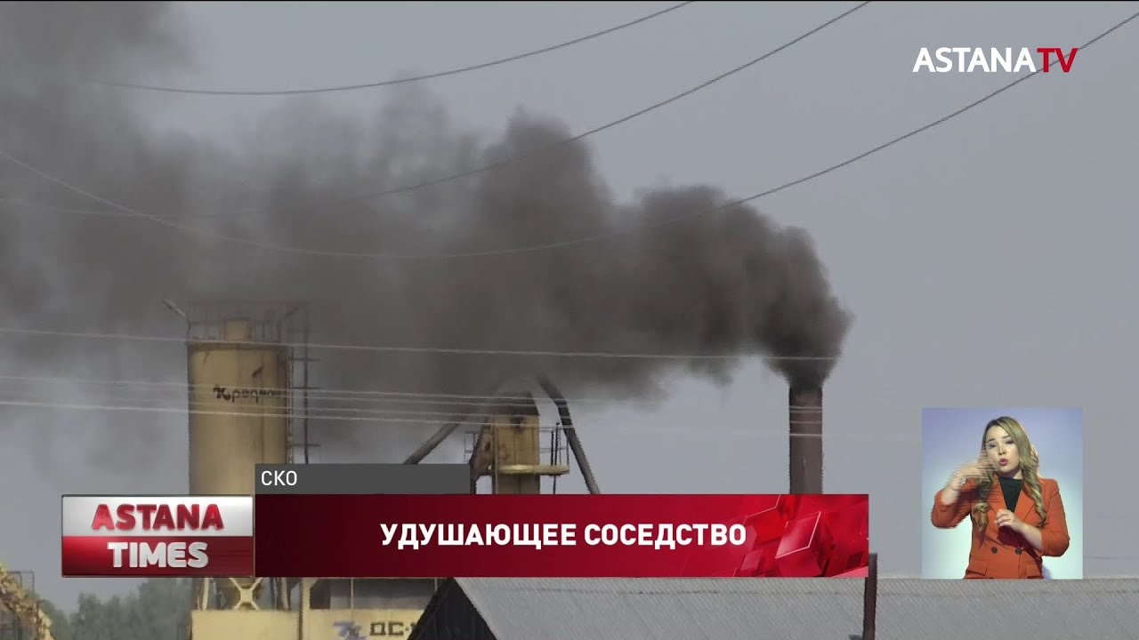 Жители села в Северном Казахстане жалуются на едкий дым от местного завода