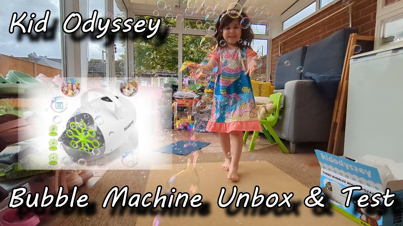 Kid Odyssey Bubble Machine Unboxing And Test