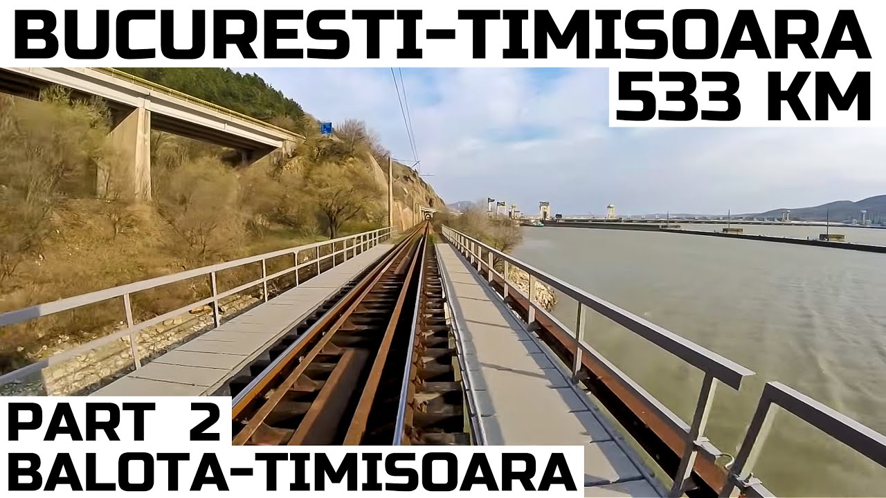 Bucuresti-Timisoara full rearview-Trainride-Zugfahrt part 2 of 2