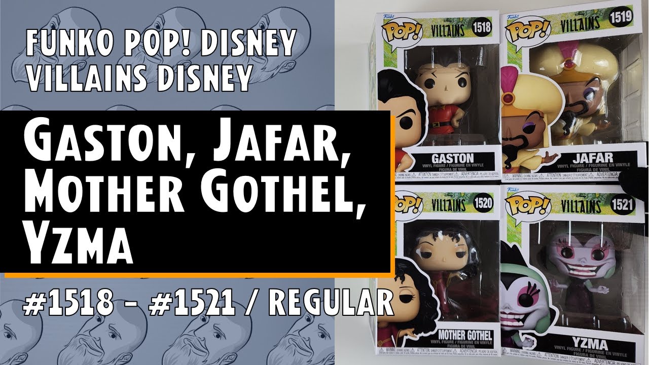 Gaston, Jafar, Mother Gothel, Yzma Funko Pop  - Villains Disney // Just One Pop Showcase